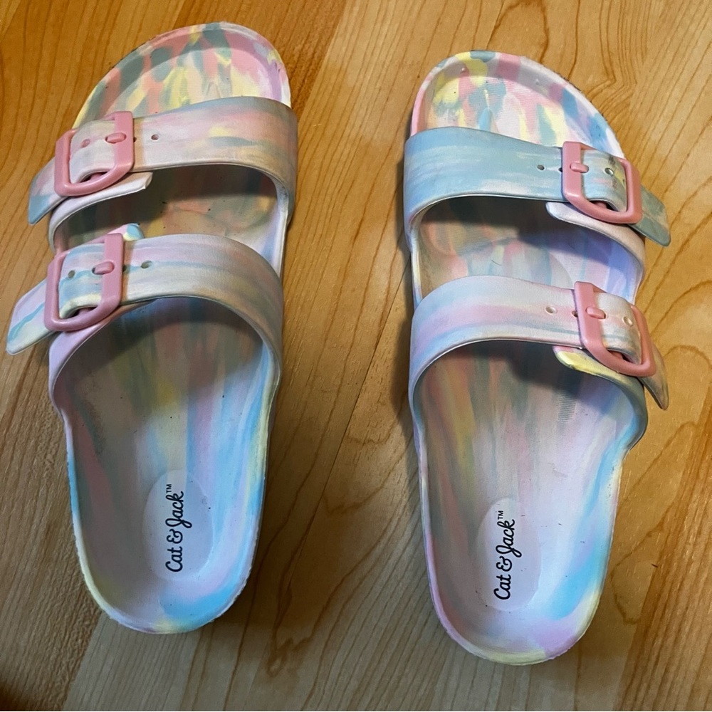 Girls Noah Contoured Footbed Sandals EUC - Picture 6 of 8